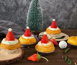 #2022双旦烘焙季-奇趣赛#圣诞帽蛋挞的做法