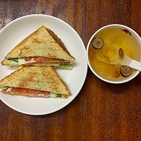 脆香三明治～早餐机制作的做法图解6