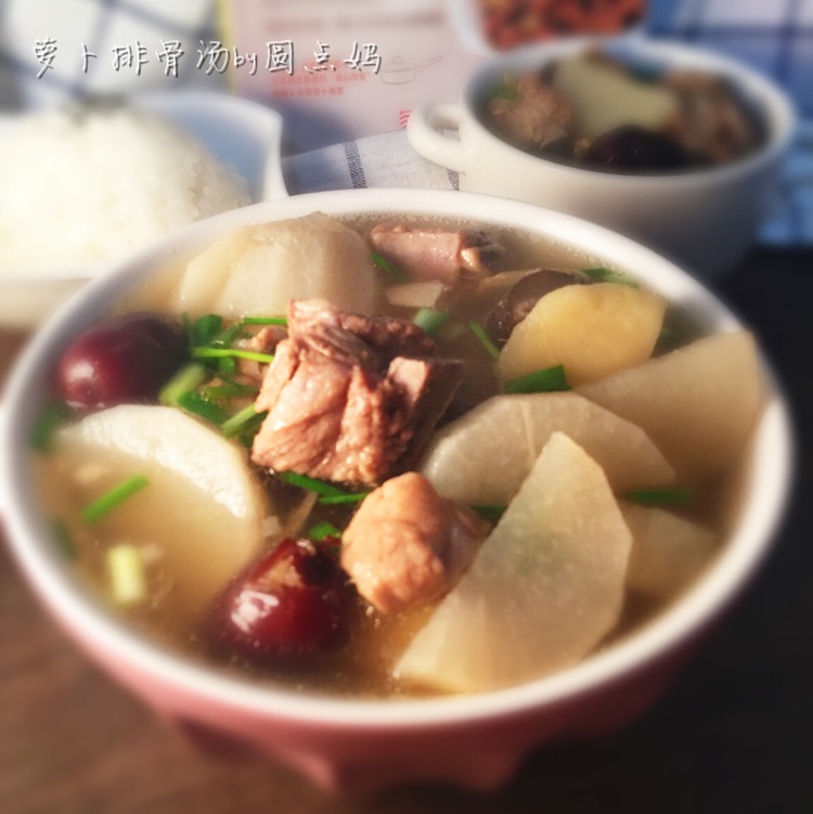 #冬日暖胃#（简单易做）清炖萝卜排骨汤的做法图解6