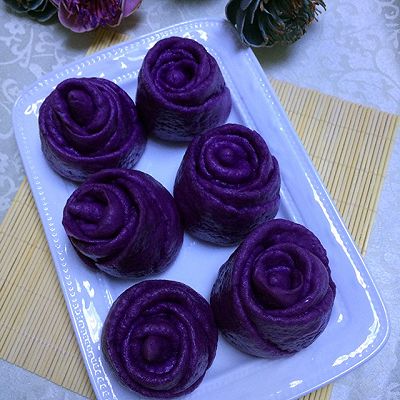 —紫薯玫瑰花花卷