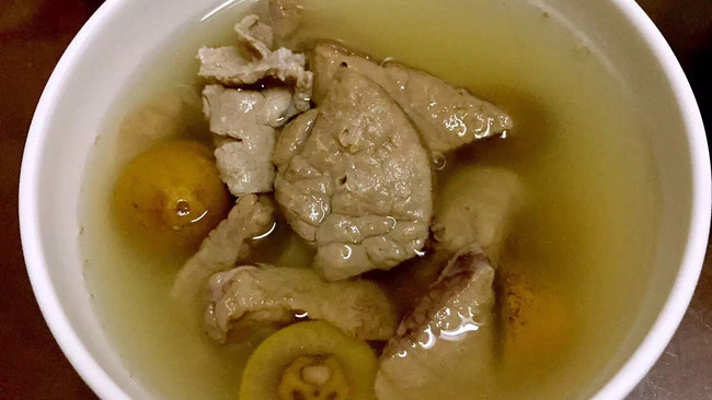 橄榄猪肺汤的做法