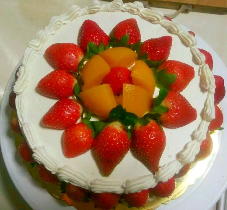 水果生日蛋糕+的做法
