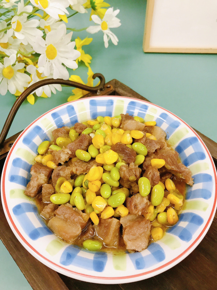 青豆玉米炖猪肉（高压锅版）的做法