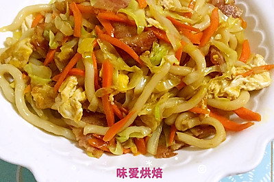 家常炒乌冬