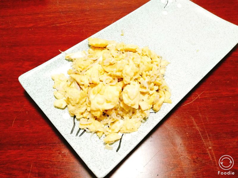 Fried egg with whitebait