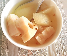 香甜桂花梨藕汤的做法