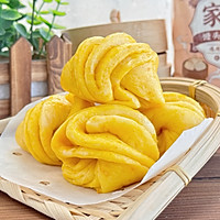 一次发酵•南瓜花卷的做法图解18