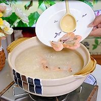 #零腹担吃夜宵#加拿大北极虾海鲜砂锅粥的做法图解6