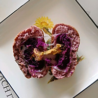 紫色梦幻|紫薯麻薯肉松软欧包的做法图解15