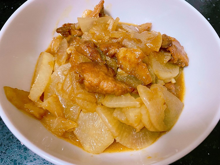 白萝卜炒肉片的做法