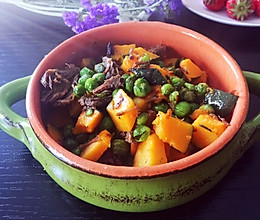 牛肉青豆炖南瓜的做法