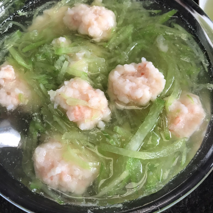 萝卜虾滑汤的做法