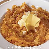 #中秋团圆食味#超长拉丝|芝士焗红薯，奶香浓郁的做法图解3