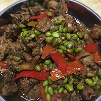 姜爆鸭子伴毛豆的做法图解4