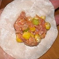 胡萝卜玉米肉末馅饺子的做法图解6