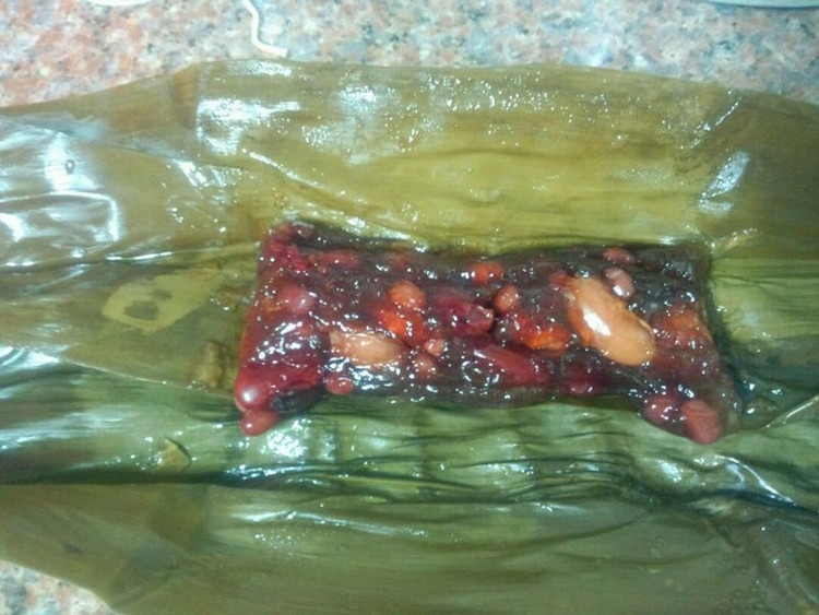 西米红豆水晶粽的做法
