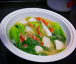 鲜蟹青菜豆腐汤的做法