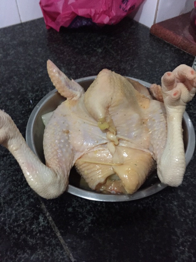 电饭煲焗鸡的做法图解3