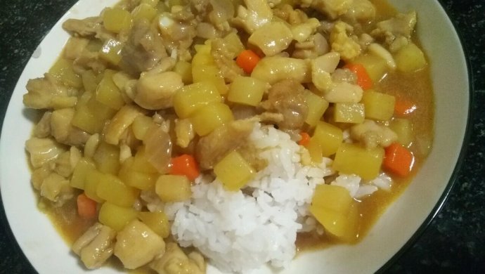 咖喱鸡腿饭