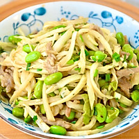 毛豆茭白肉丝的做法图解10