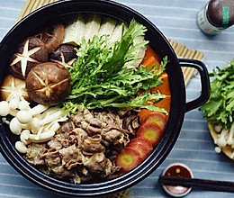 暖冬温补 家庭寿喜烧 日式牛肉火锅的做法