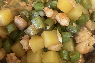 家常拌面——虾仁豆角卤