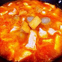 #福气年夜菜#白玉菇辣白菜豆腐丸子汤的做法图解8