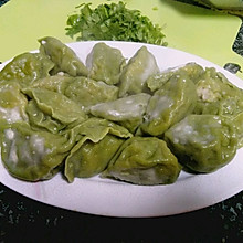 酸菜猪肉水饺(菠菜版)