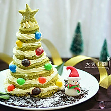 圣诞树场景蛋糕#圣诞烘趴 为爱起烘#