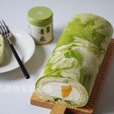 原味抹茶双色蛋糕卷