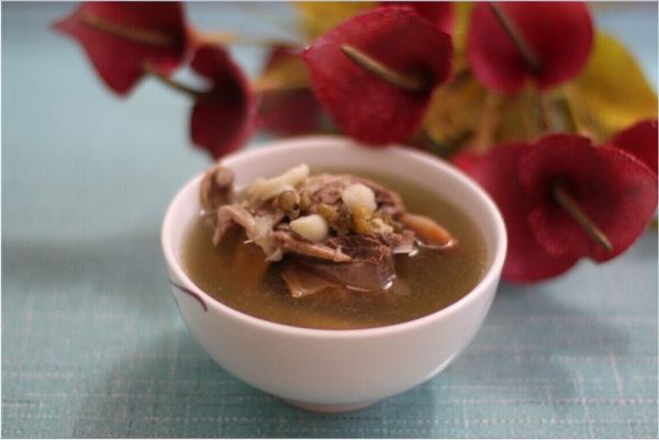 美肤汤水——绿豆百合炖鸽子