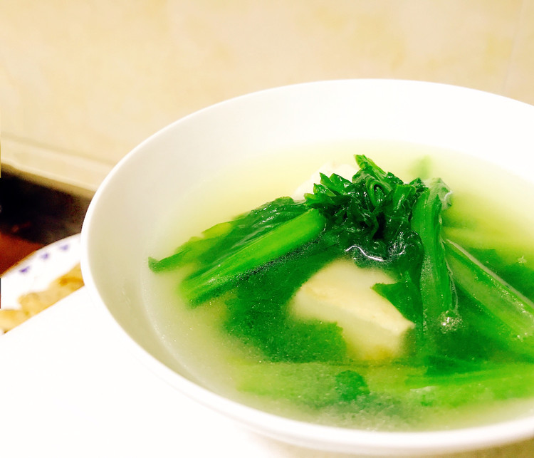 小白菜豆腐汤 冬日必备的做法