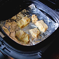 培根芦笋卷、橙味鳕鱼、黄瓜芹菜汁、奶酪米蛋糕的做法图解10