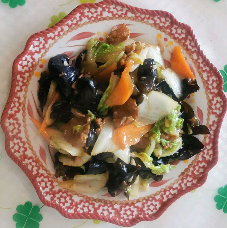 东北菜，清淡健康的白菜木耳，营养美味，做法简单的做法