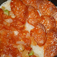 腊肠煲仔茄汁饭的做法图解6