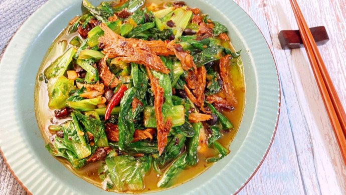 下饭菜豆豉鲮鱼油麦菜