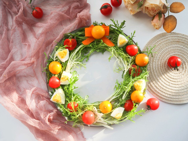 圣诞创意蔬菜花环沙拉❗️低脂低卡健康百分百