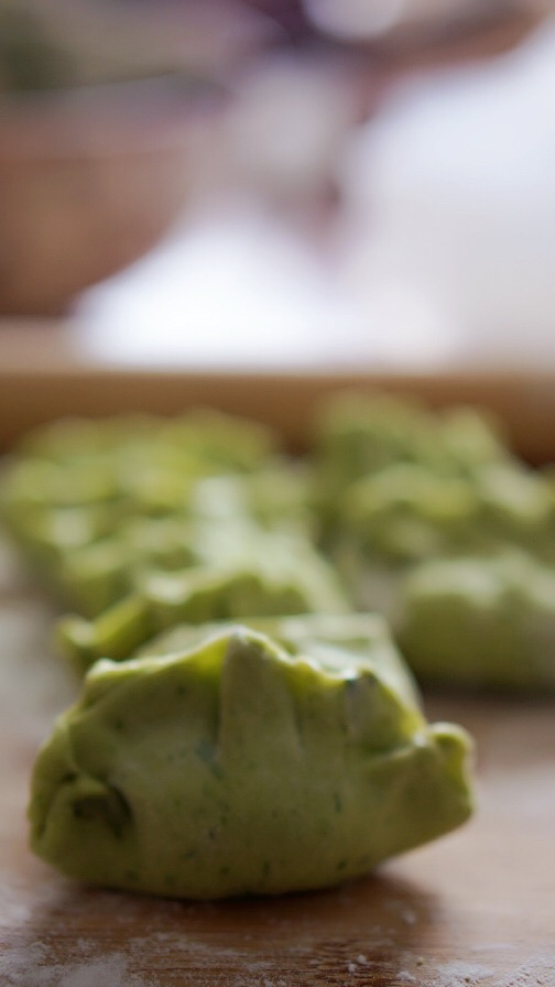 绿色的饺子