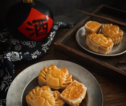 金沙肉松月饼#中秋节还可以这么过#的做法