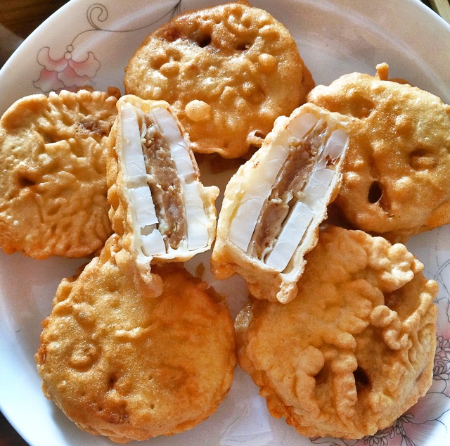 藕夹茄夹版鲜肉月饼