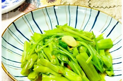 豆豉炒空心菜梗