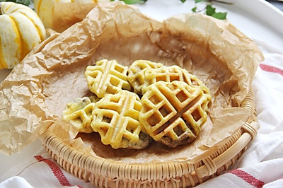 南瓜蜜豆华夫饼