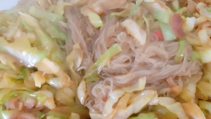 圆白菜炒粉丝