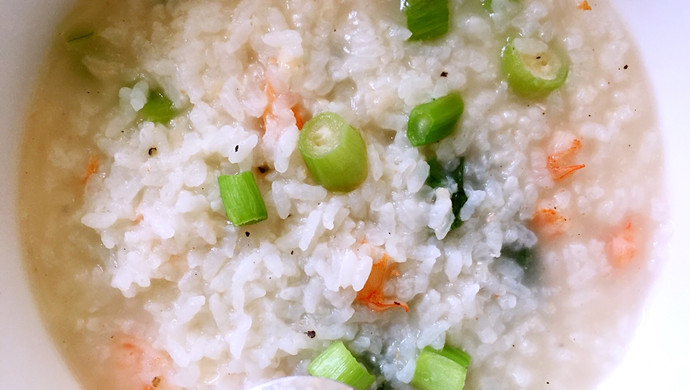 鲜虾菜心粥