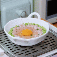 【宝宝辅食】毛豆蒸肉饼的做法图解6
