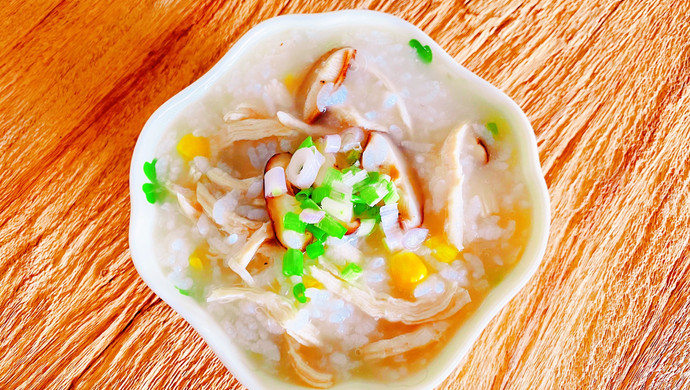 香菇鸡丝粥
