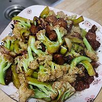 花菜炒肉的做法图解5