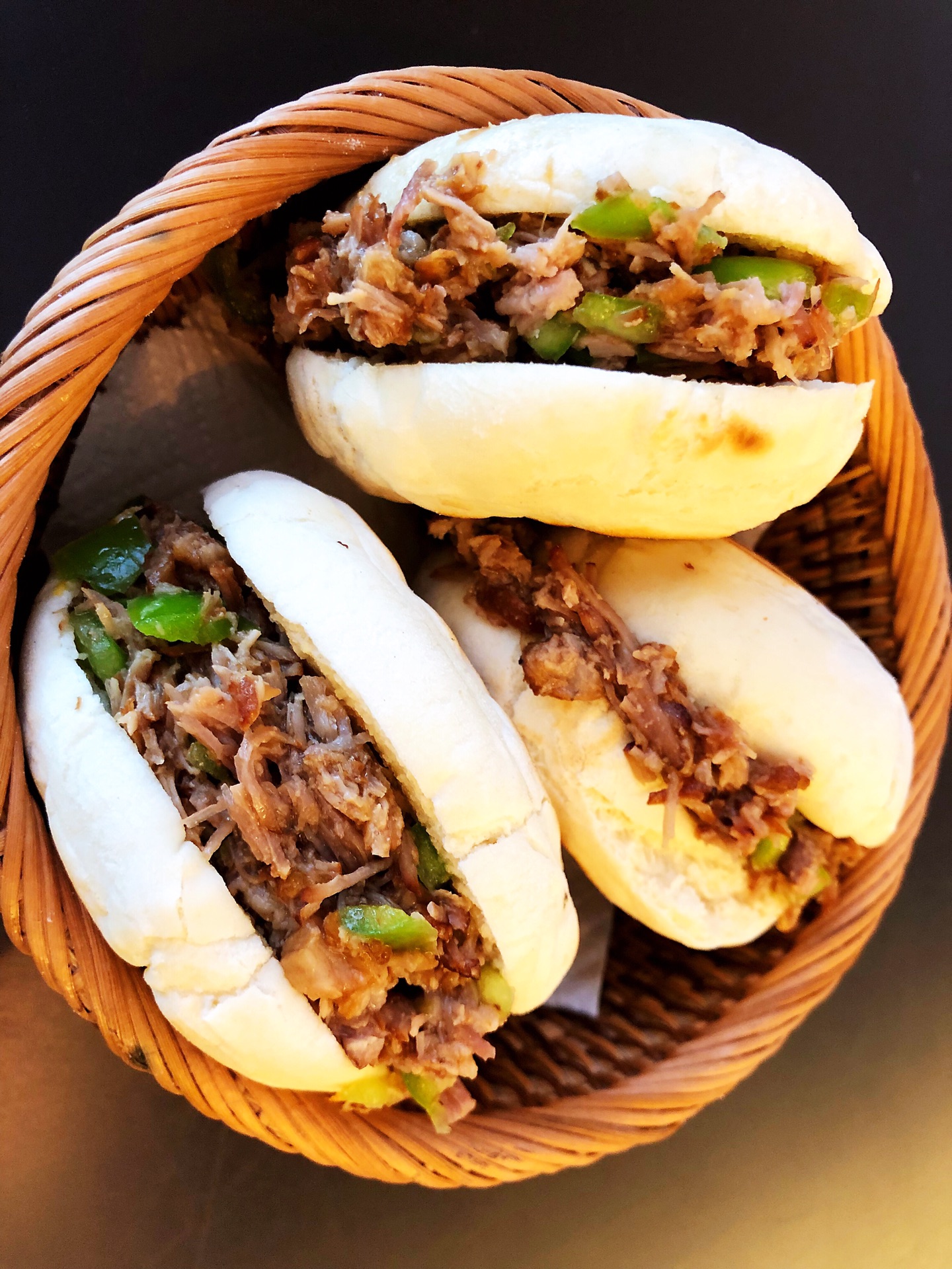 Steamed bun with preserved meat