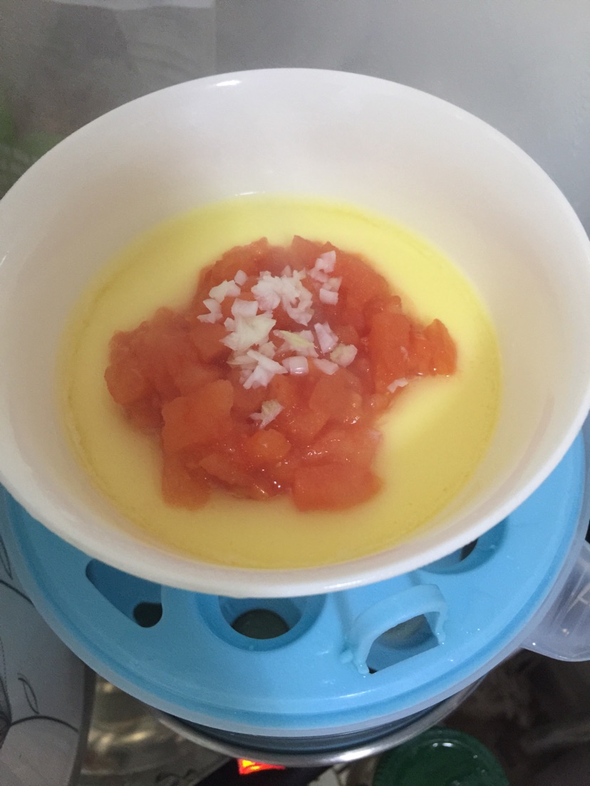 宝宝辅食--番茄丁蒸蛋羹的做法图解8
