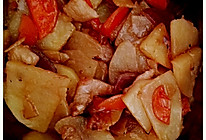 童年味道的土豆片胡萝卜片煸炒肉片的做法